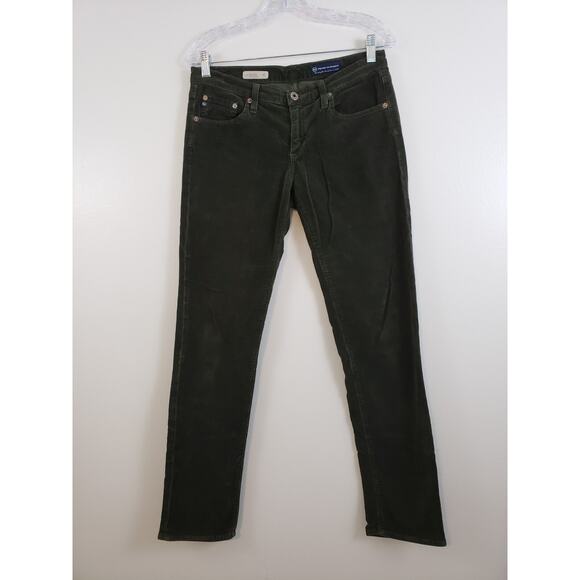 Y2K Adriano Goldschmied the Stevie Corduroy Womens Pants Size 29 Green Stretch - Picture 1 of 8